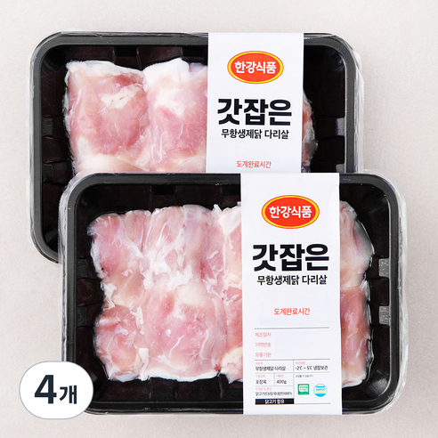 무항생제 인증 갓잡은 닭 다리살 (냉장), 400g, 4개