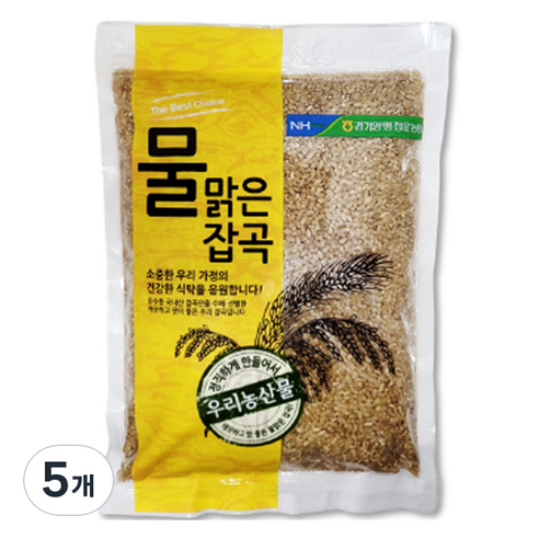 물맑은양평 청운농협 발아현미, 1kg, 5개