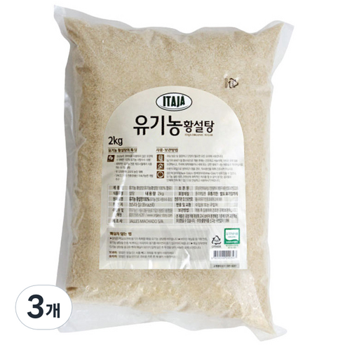 이타자 유기농 황설탕, 2kg, 3개