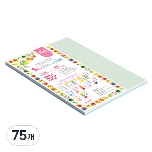 종이문화 스타일리쉬 두꺼운 혼합색지 205g 06 SN Blue Tone, 75개