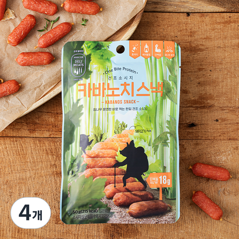존쿡델리미트 카바노치 스낵, 50g, 4개