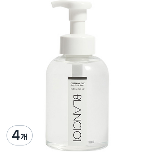 블랑101 젖병세정제 포밍 무향, 4개, 500ml
