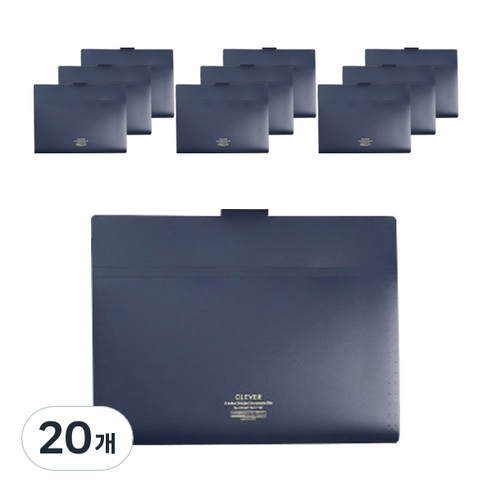 모닝글로리 3500 클레버 5분류 간편 도큐멘트 화일, 네이비, 20개