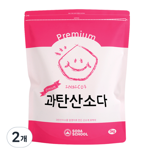 소다스쿨 프리미엄 과탄산소다, 2개, 5kg