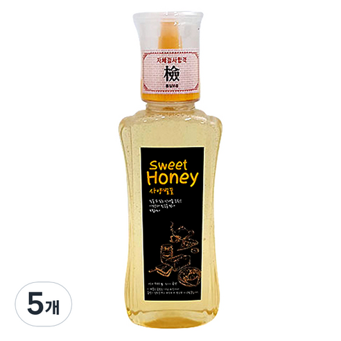 산내들농원 sweet honey 사양벌꿀, 500g, 5개