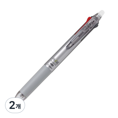 프릭션 슬림 3색 볼펜 0.5mm, 다크실버, 2개