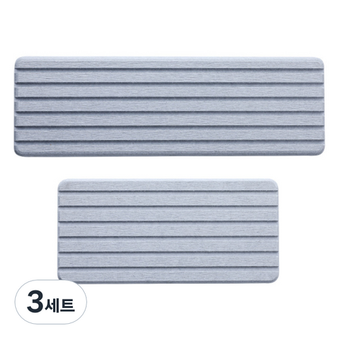 마켓감성 다용도 규조토 매트 2종 세트, 그레이, 3세트