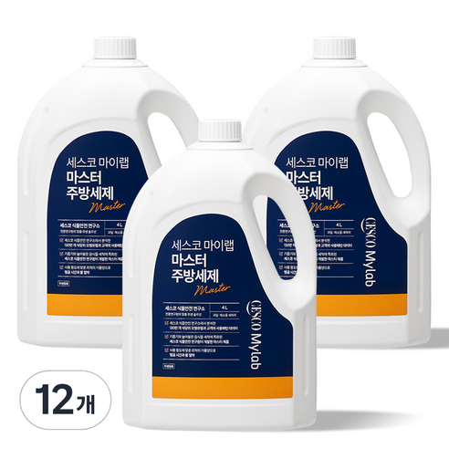 세스코마이랩 마스터 주방세제, 12개, 4L