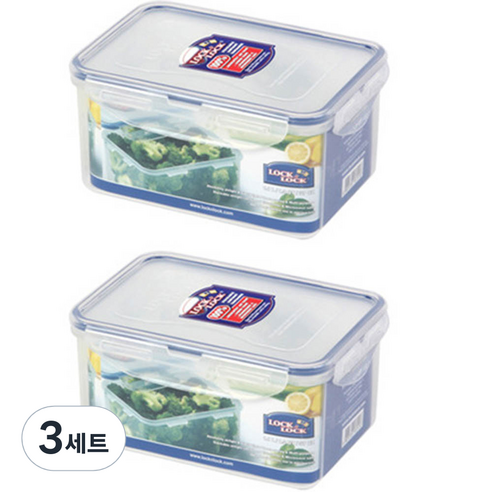 락앤락 김 보관용기 1.1L, 3세트, 용기 2개