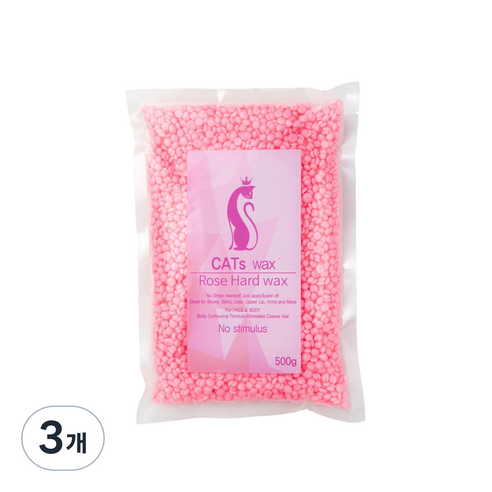 캣츠왁스 로즈 하드왁스 모든부위용, 500g, 3개