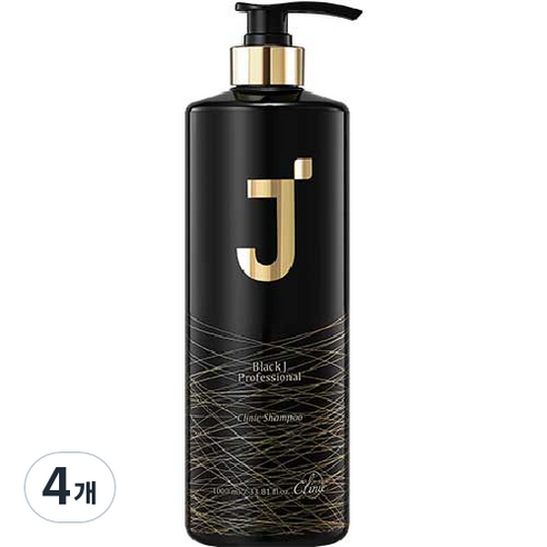제이숲 블랙제이 프로페셔널 클리닉 볼륨 샴푸 자몽향, 4개, 1000ml