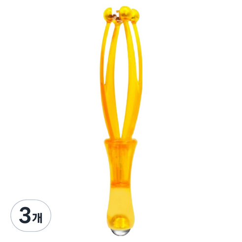 손 마사지 지압봉, 3개, 오렌지