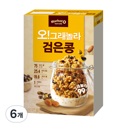 오그래놀라 검은콩 시리얼, 365g, 6개