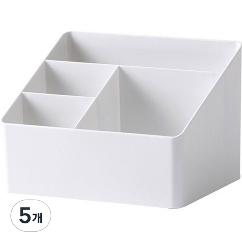 앙플러스 깔끔 책상 데스크 오거나이저 정리함, 화이트, 5개