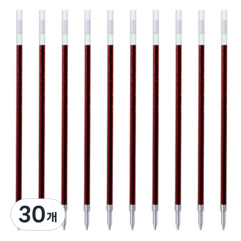 제브라 리필 4C 볼펜심 0.7mm, 레드, 30개