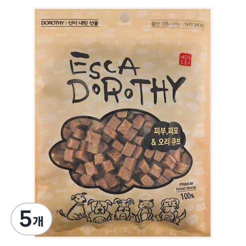 에스카도로시 강아지 피부 피모 큐브, 500g, 5개, 오리맛