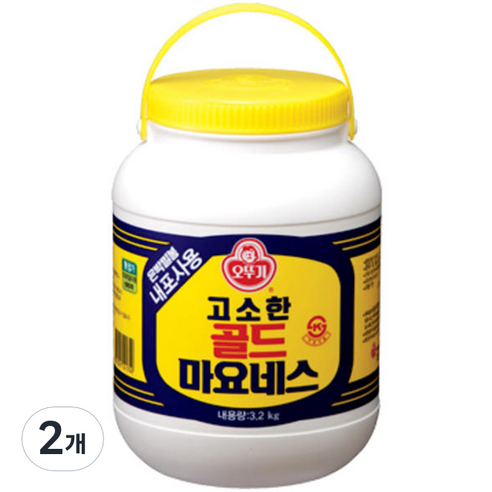 오뚜기 고소한 골드마요네즈 통, 3.2kg, 2개