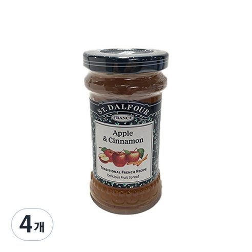 샹달프 애플 앤 시나몬잼, 170g, 4개