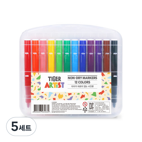 마이리틀타이거 마르지 않는 사인펜, 혼합색상, 60개