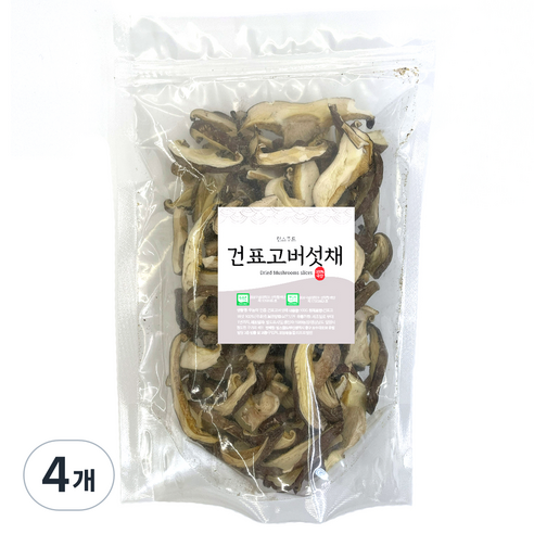 림스월드푸드 건표고버섯채, 100g, 4개