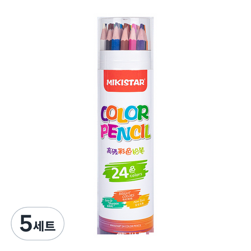 고케이 색연필 미술용품, 24색, 5세트