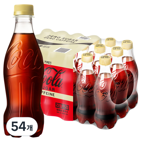 코카콜라 제로 제로 무라벨, 370ml, 54개