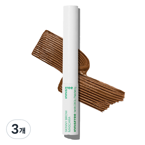 이니스프리 스키니 브로우카라 4g, 3호 새벽 첫 라떼 브라운, 3개