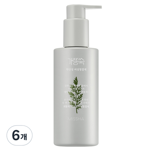 미샤 개똥쑥 약산성 여성 청결제, 6개, 210ml
