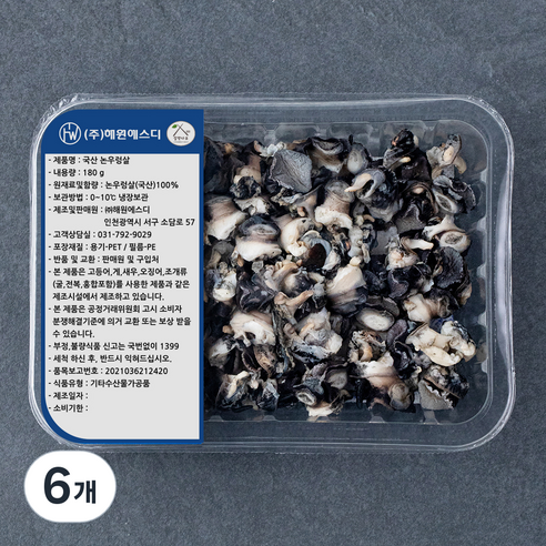 살맛나요 국내산 논 우렁살 (냉장), 180g, 6개