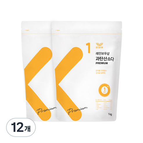 레인보우샵 과탄산소다 프리미엄, 1kg, 12개
