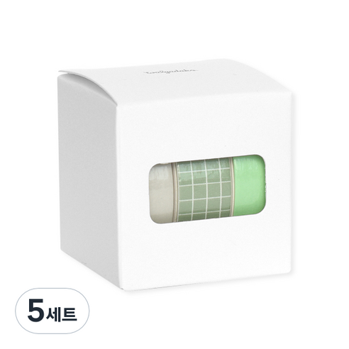 왈가닥스 아르떼 마스킹 테이프 플랜 15mm x 10m 3종 세트, Misty forest, 5세트