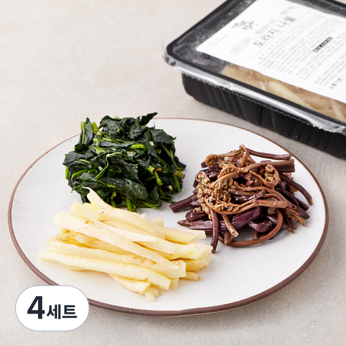 강남밥상 삼색나물 고사리 100g + 도라지 100g + 취나물 100g, 300g, 4세트