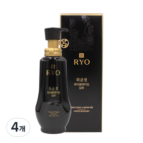 려 화윤생 뷰티풀에이징 샴푸액, 4개, 350ml