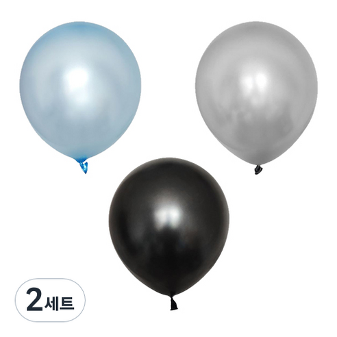 파티 이벤트 펄 풍선 20p 세트, 모던블루톤, 2세트