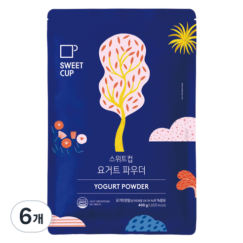 스위트컵 요거트 파우더, 400g, 1개입, 6개