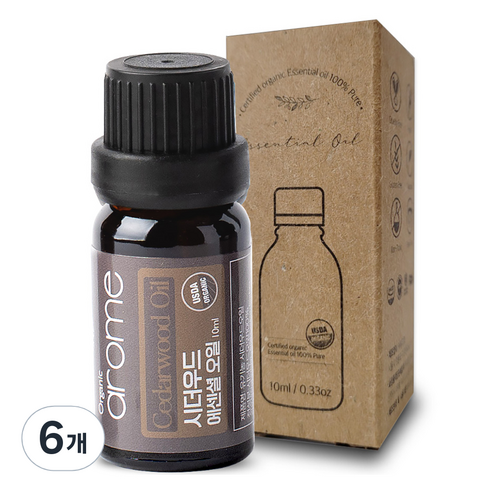 아로므 시더우드 에션셜 오일, 10ml, 6개