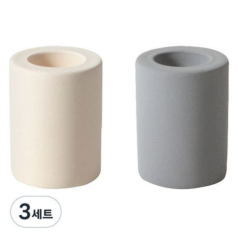 레이지소사이어티 규조토 홀더 미니 2종 세트, 다크그레이, 아이보리, 3세트
