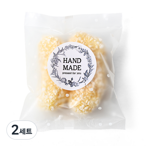 피크닉하우스 도트실링봉투 40p + 핸드메이드리스원형스티커 40p, 혼합 색상, 2세트