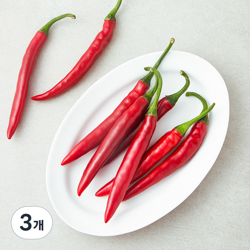 국내산 청양 홍고추, 100g, 3개