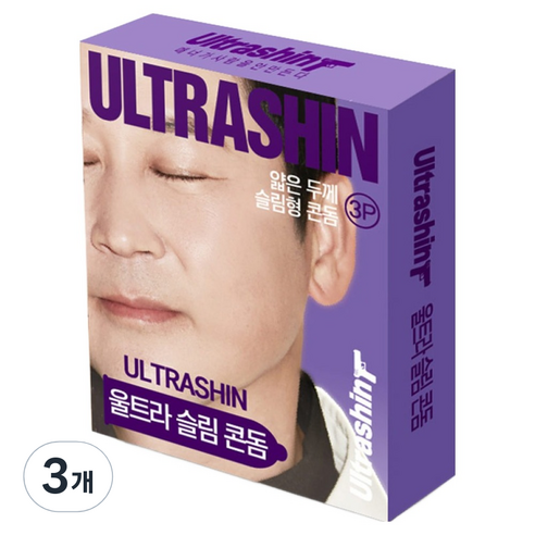 울트라씬 신동엽 울트라슬림 일반형 콘돔, 3개입, 3개