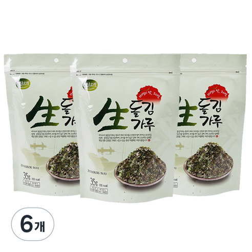 바다소리 생돌김 가루, 35g, 6개