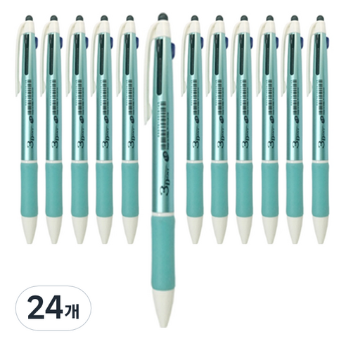 필락 트라이던트 3색 터치 볼펜 1.0mm, 블루, 24개