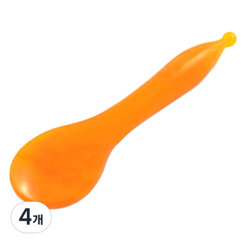 라이프포인트 괄사 지압 마사지기, 4개, 오렌지(주걱)