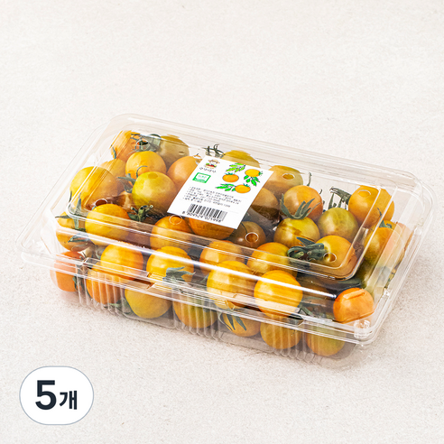 광식이농장 GAP 인증 오렌지 방울토마토, 5팩, 1kg