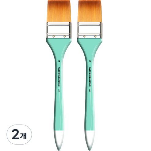 어썸페인팅 다용도 백붓 배경붓 납작붓 넓은붓 LONG WIDE 2p, 3호(50mm), 2개