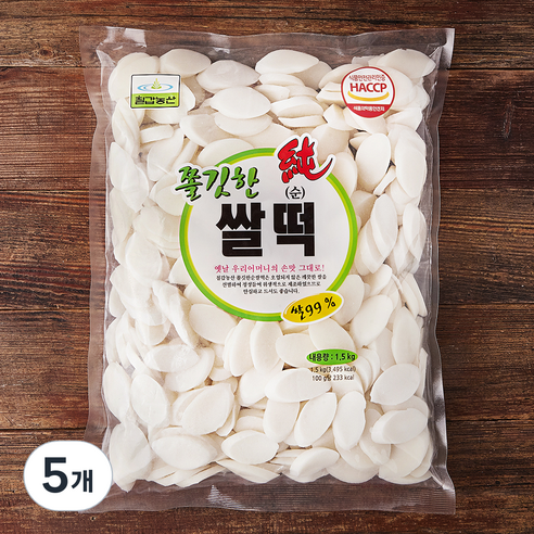 칠갑농산 쫄깃한 순쌀떡, 1.5kg, 5개