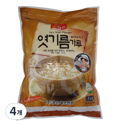 청은 엿기름가루 혼합, 1kg, 4개