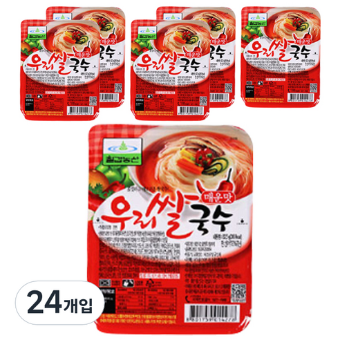 칠갑농산 우리쌀국수 매운맛, 82.5g, 24개입