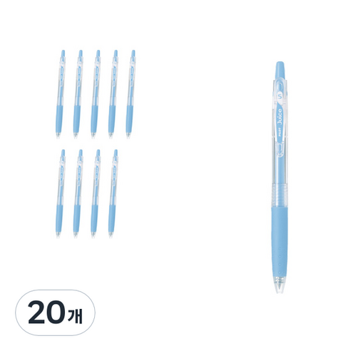 파이롯트 쥬스 젤잉크펜 0.5mm LJU-10EF, 파스텔블루, 20개