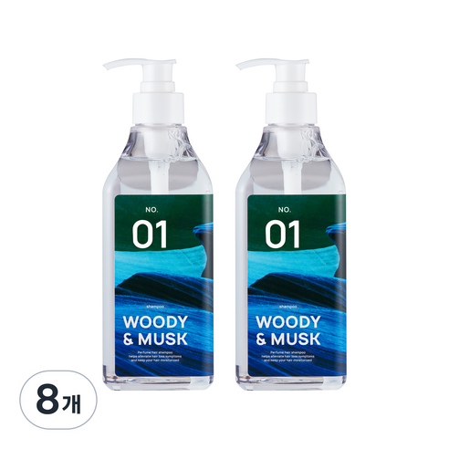 줄라이미 퍼퓸 헤어 탈모 완화 샴푸 우디앤머스크, 500ml, 8개